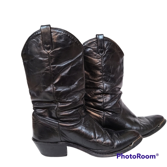 Unbranded Shoes Vintage Black Western Distressed Leather Womens